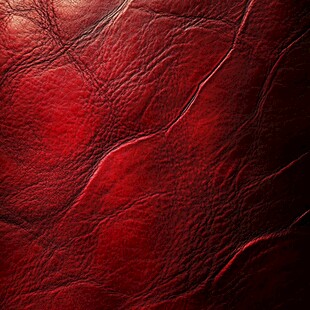 红色皮革纹理特写