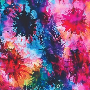 缤纷扎染风多彩抽象图案