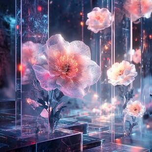 梦幻花卉 科技与自然的融合