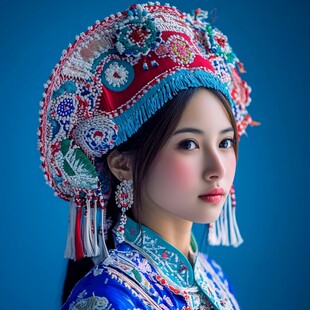 苗族女子的绚丽民族风情