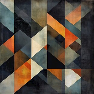 几何抽象艺术拼接画作