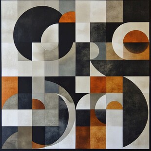 几何抽象艺术图案画作