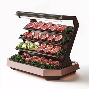 三层牛肉展示架 新鲜诱人