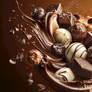 缤纷巧克力的甜蜜瞬间