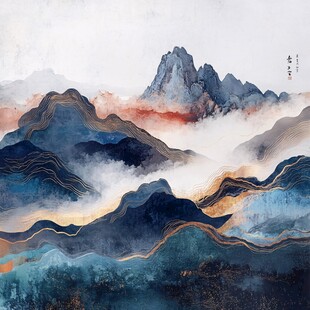 水墨群山间 云雾绕峰巅