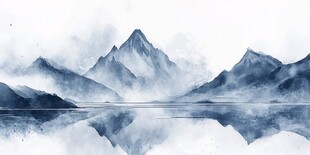 水墨山水意境图