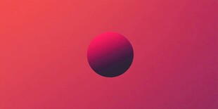 悬浮的渐变粉色球体