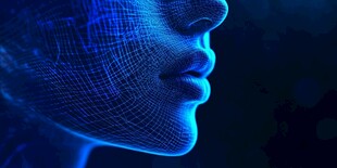 科技感人脸轮廓与线条艺术