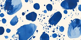 蓝色水彩墨点抽象背景图