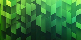 绿色几何立体抽象背景图