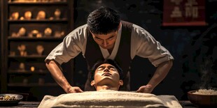 传统中式推拿场景展现