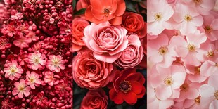 多彩花卉绽放美丽瞬间