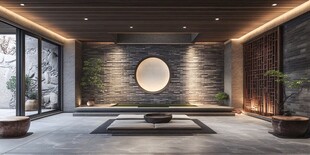 禅意中式茶室室内空间设计