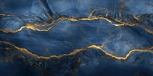 蓝金纹理大理石背景图