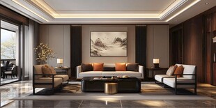 中式轻奢风客厅优雅格调