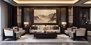中式奢华客厅室内装饰图