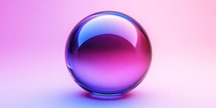 梦幻渐变色彩水晶球