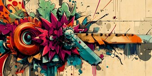 多彩涂鸦艺术装置