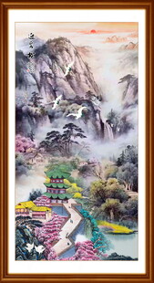 竖幅山水画