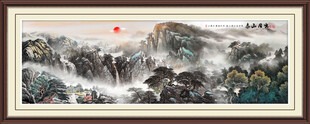 泰山国画山水画五岳独尊