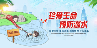 严防溺水宣传展板