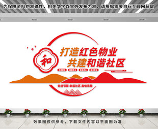 红色物业文化墙