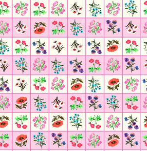 数码印花 碎花 纯色块 