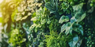 绿意盎然的垂直植物墙