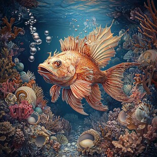 海底金鳞鱼的奇幻世界
