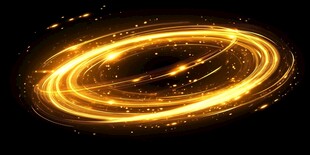 金色炫光环绕特效