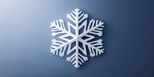 蓝色背景上的精致雪花