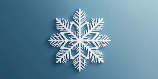 蓝色背景上的精美雪花图案