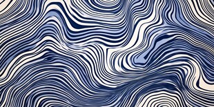 蓝白动感波纹抽象图案