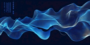 梦幻蓝色流动线条背景图