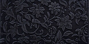 黑色花卉纹理布料图案