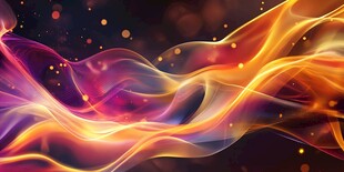 梦幻炫彩流动光线背景图