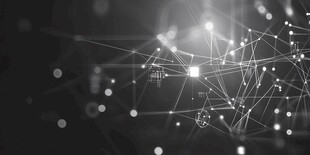 科技感的网络连接光影画面