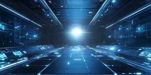 科技未来感的数字通道空间