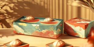中式精美糕点礼盒展示