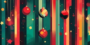 圣诞彩球挂饰背景图