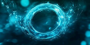 科技感蓝色能量光环特效