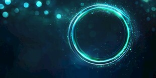 科技感蓝色光环背景图