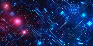 科技感炫酷电路背景图