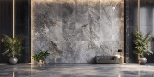 现代简约风大理石墙面空间