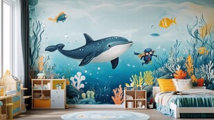 海底世界主题儿童房装饰