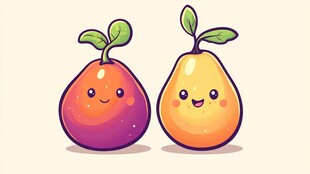 可爱水果卡通形象