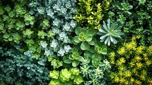 多样绿植的生机组合