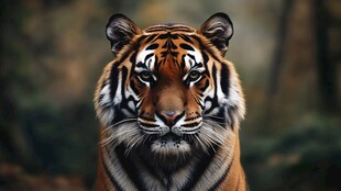 丛林王者 威严的斑斓猛虎