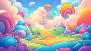 梦幻彩虹云端童话世界