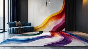 绚丽色彩现代风客厅空间